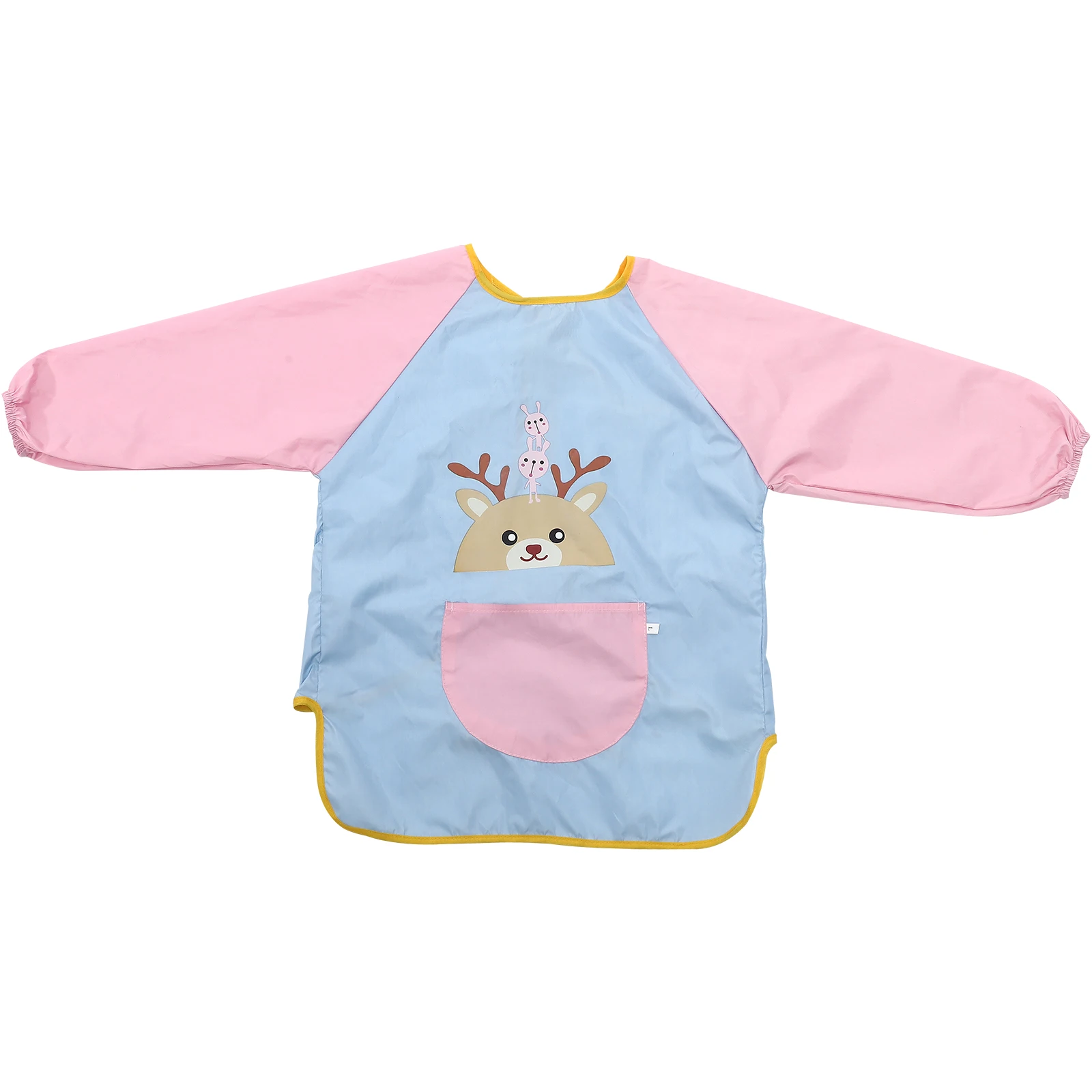 

Kids Apron Cartoon Drawing Multipurpose Painting Long Sleeves Polyester Waterproof Toddler Bib Smock Breathing Lightweight
