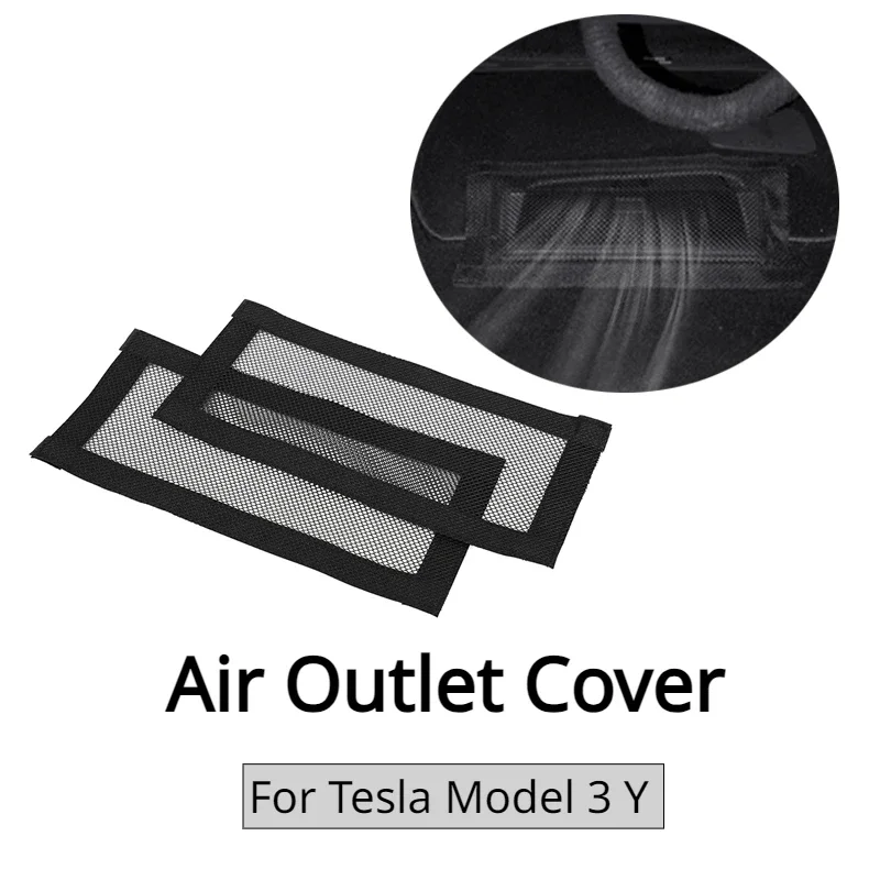 Air Outlet Cover for Tesla Model 3 Y Under Seat Anti-Blocking Dust Protective Net Car Interior Modification Accessories 2017-24