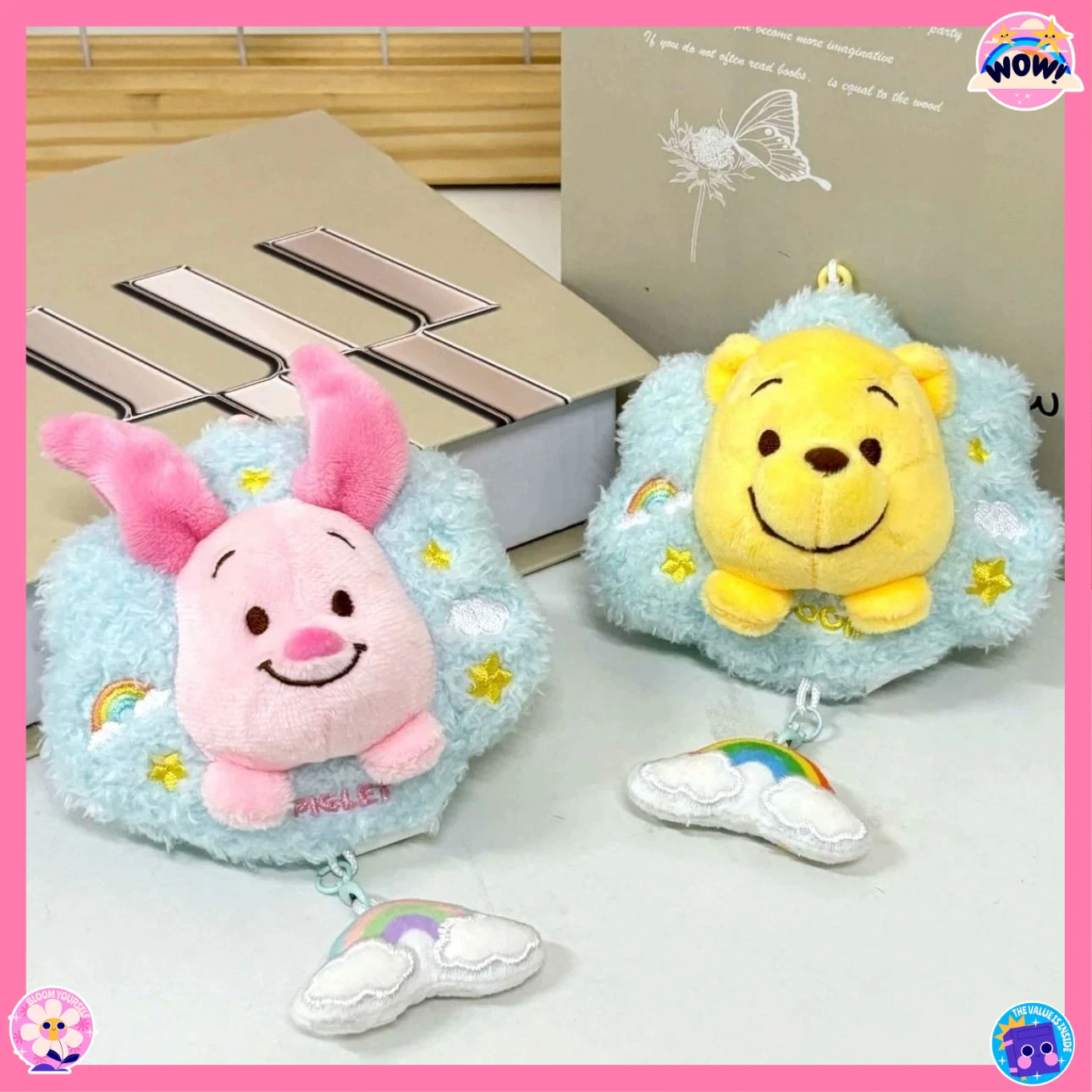 公式ポットデミエル ハニーポット ぬいぐるみバッグチャーム - かわいい漫画の豚のぬいぐるみキーホルダー バッグ飾りギフト