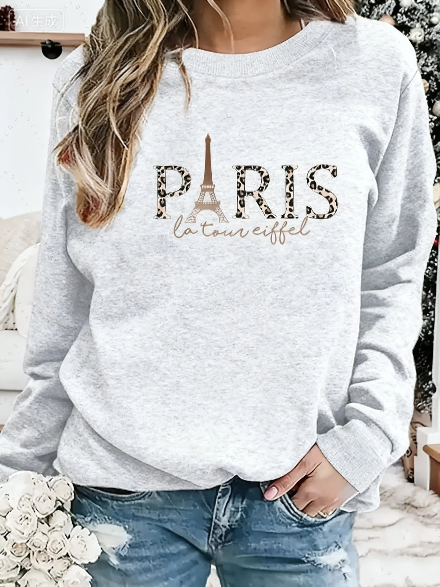 باريس الرجال النساء الخريف الشتاء موضة رياضية غير رسمية فضفاضة لوس أنجلوس 2d طباعة الأسرة الوالدين والطفل جيب مقنعين البلوز #5