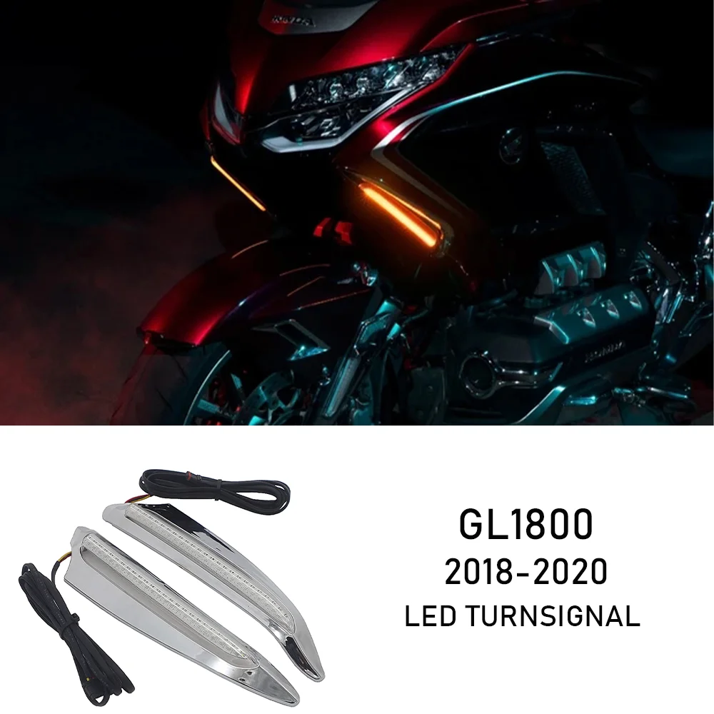 

For Honda GL 1800 Gold Wing 1800 2018 2019 2020 Lights Front Vent Decoration Light LED Turn Signal Decorative