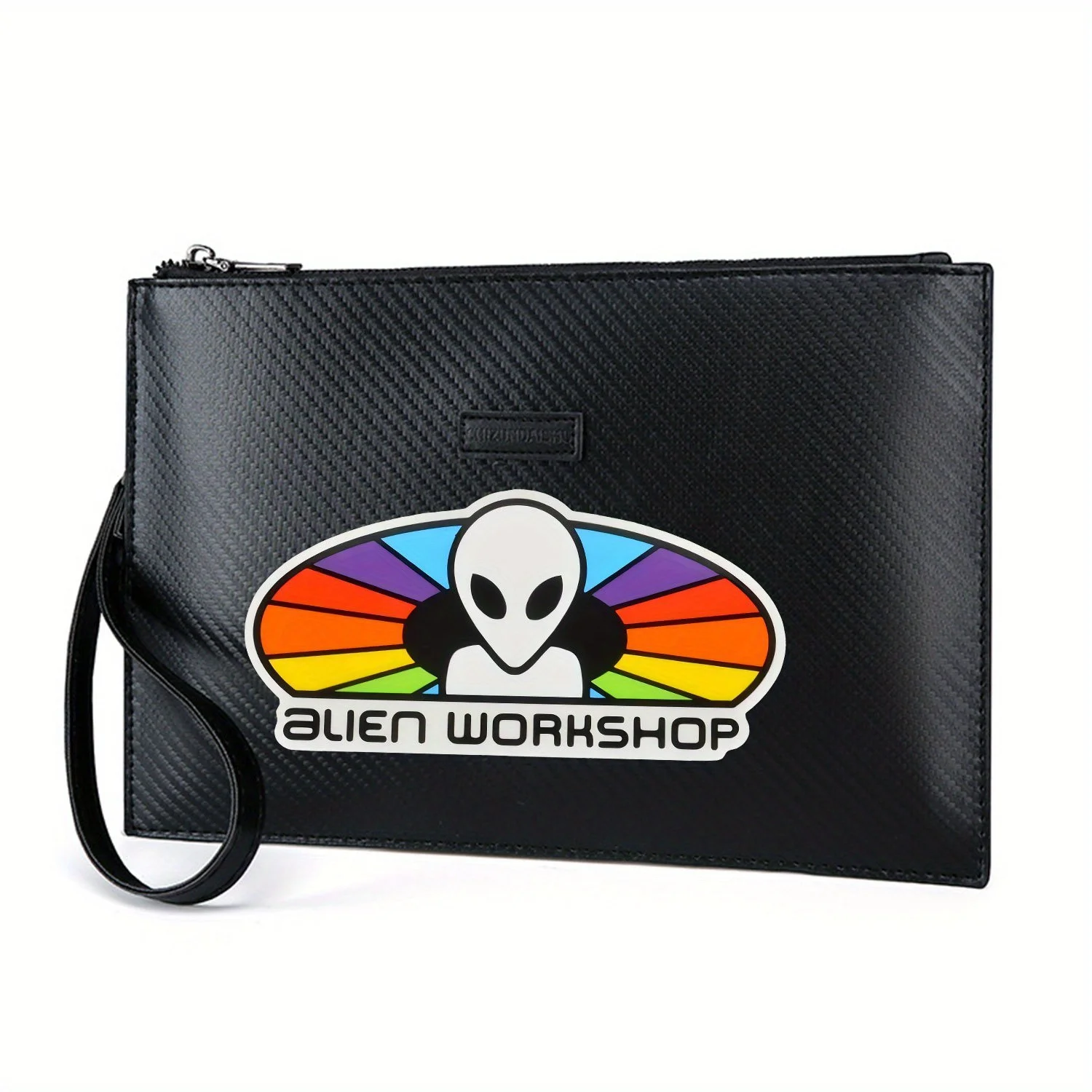 حقيبة يد رجالية من البولي يوريثان ذات شكل حيوي بألوان قوس قزح الغريبة، أنيقة ومطبوعة، عصرية وعملية للحمل اليومي