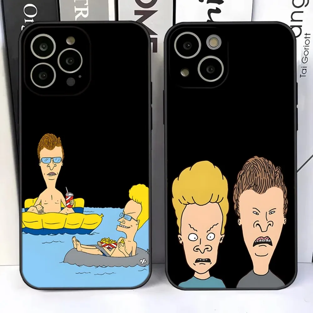 B-Beavis and Butthead Phone Case For iPhone 15,14,13,12,11 Plus,Pro,Max,XR,XS,X,7,8 Plus,SE,Mini Silicone Soft