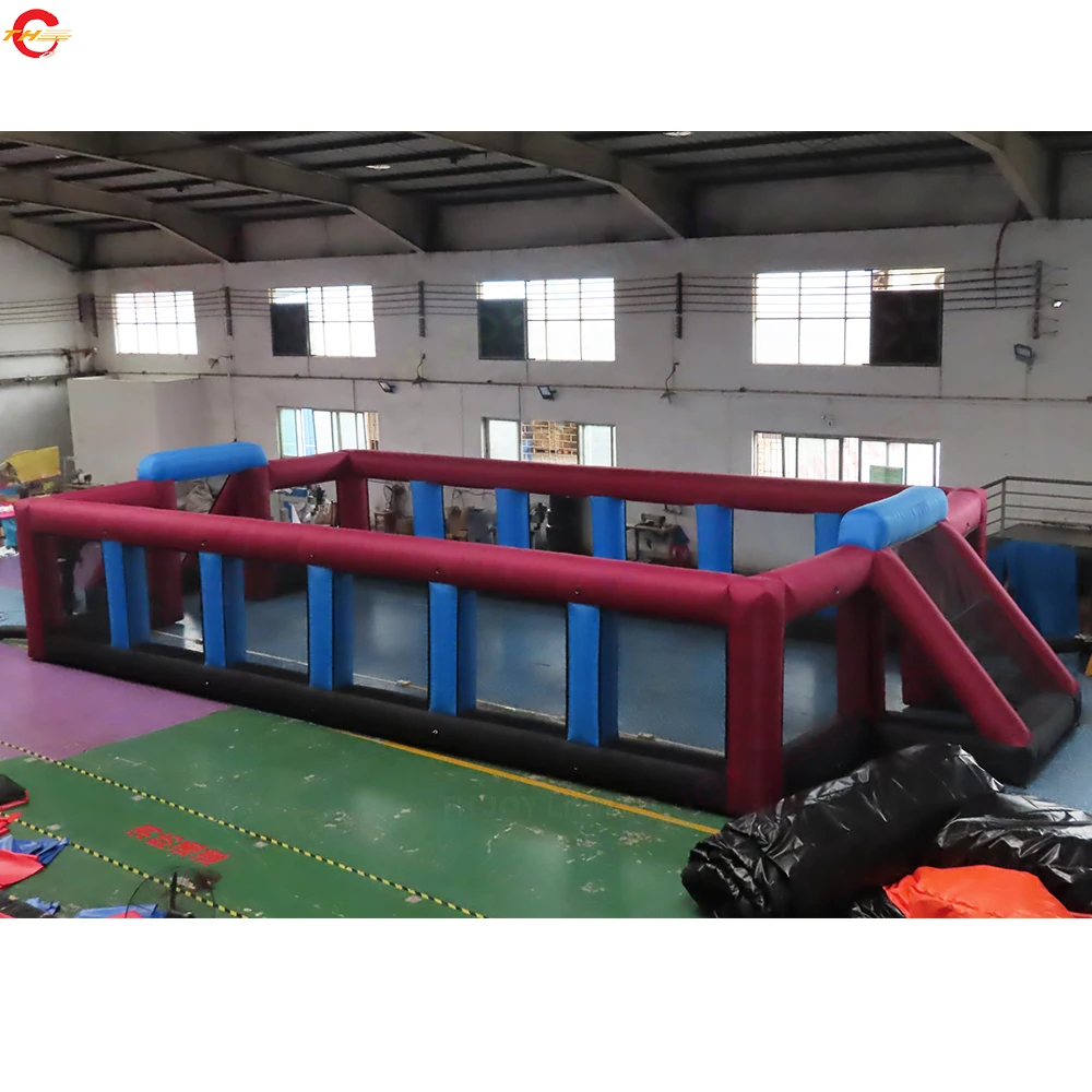 Free Door Shipping TH 15x8m Giant Inflatable Soccer Arena Football Field Pitch Sport Game