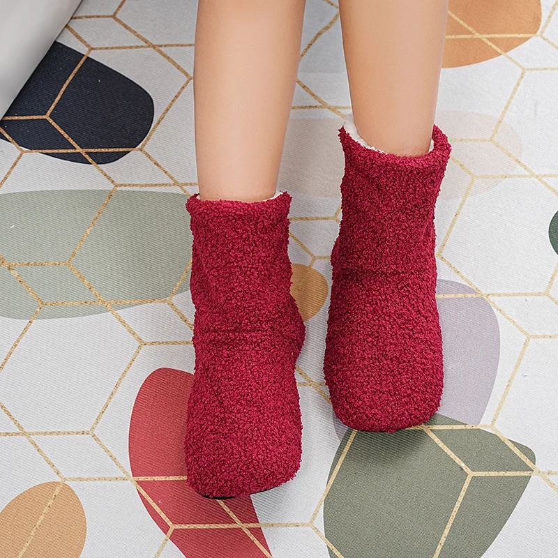 Mntrerm Winter Wärme postpartale Hausschuhe für Frauen Innen boden ruhige Idee Stoff weiche Baumwoll stiefel für Paare – Detail 6