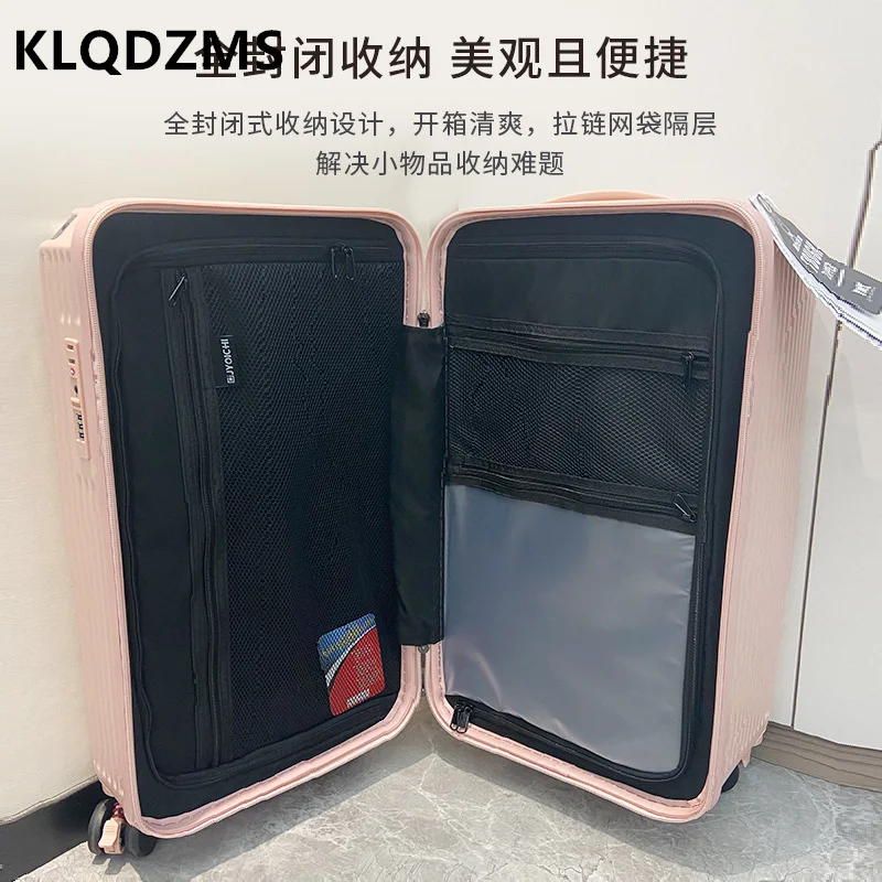 KLQDZMS Japanese High-value Shock-absorbing Luggage Large-capacity Trolley Case Women's New Silent Universal Wheel Suitcase