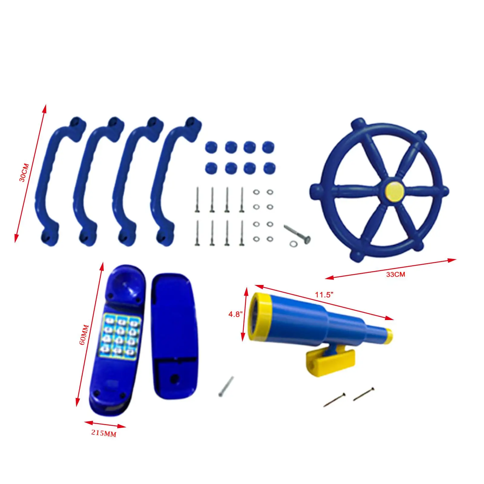 Playground Toy Set Kids Pretend Toys Educational Toys Swing Set Steering Wheel