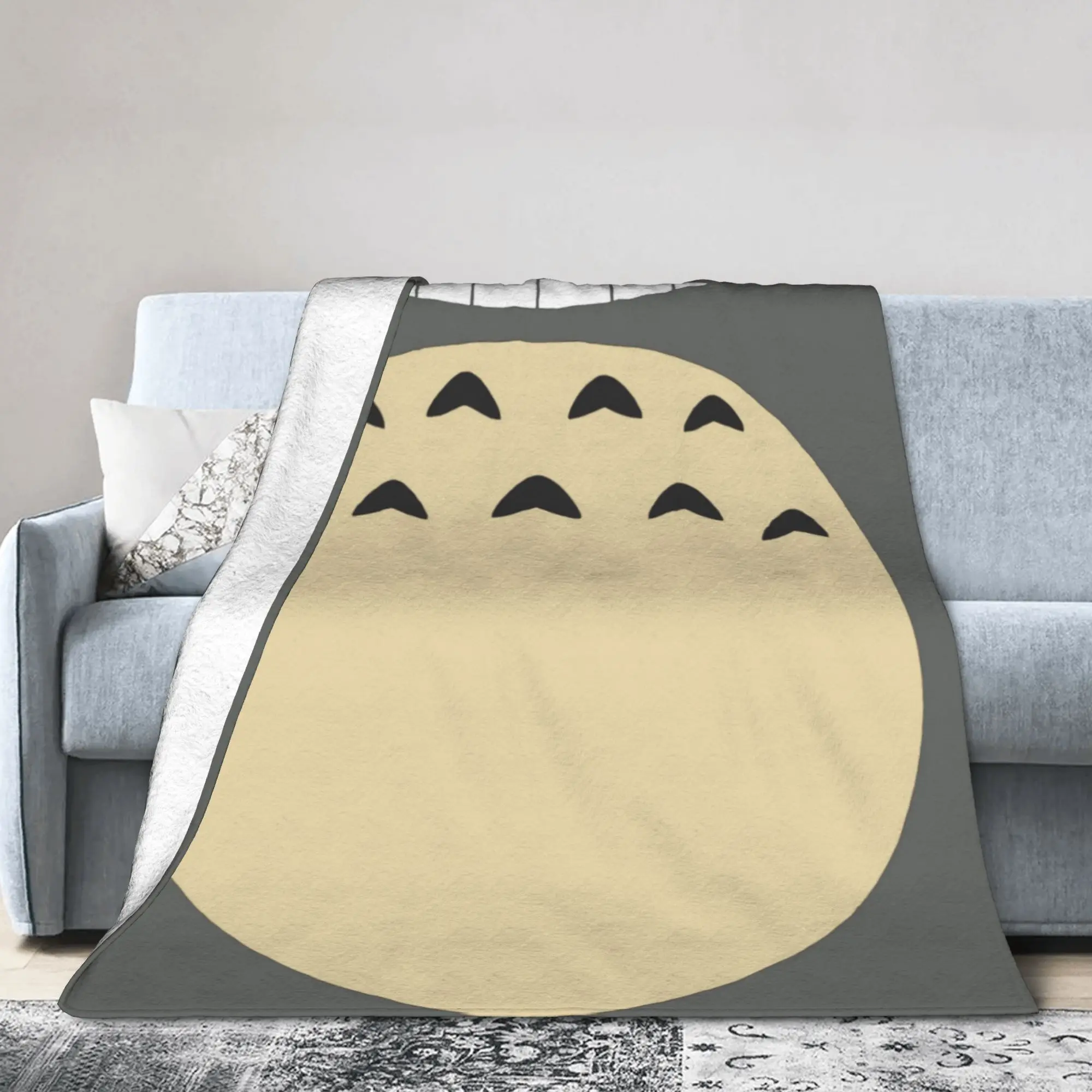T-Totoroes Blanket Ultra-Soft Fleece Novelty Present Cartoon Grey Totoro Throw Blankets Bedding Throws