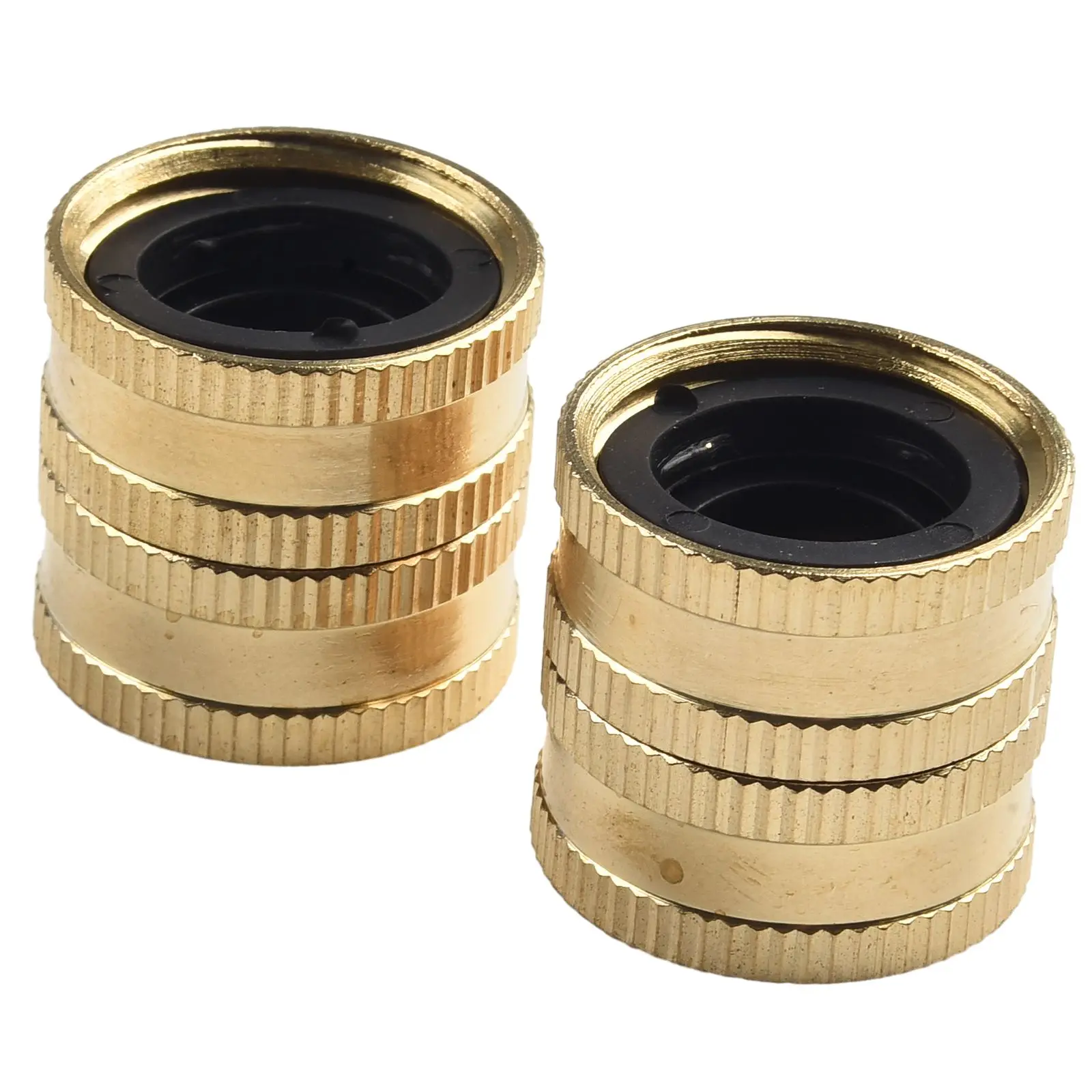 Easy to Use Brass Garden Hose Adapter Female To Female Effortless Installation Compatible with All Standard Hoses