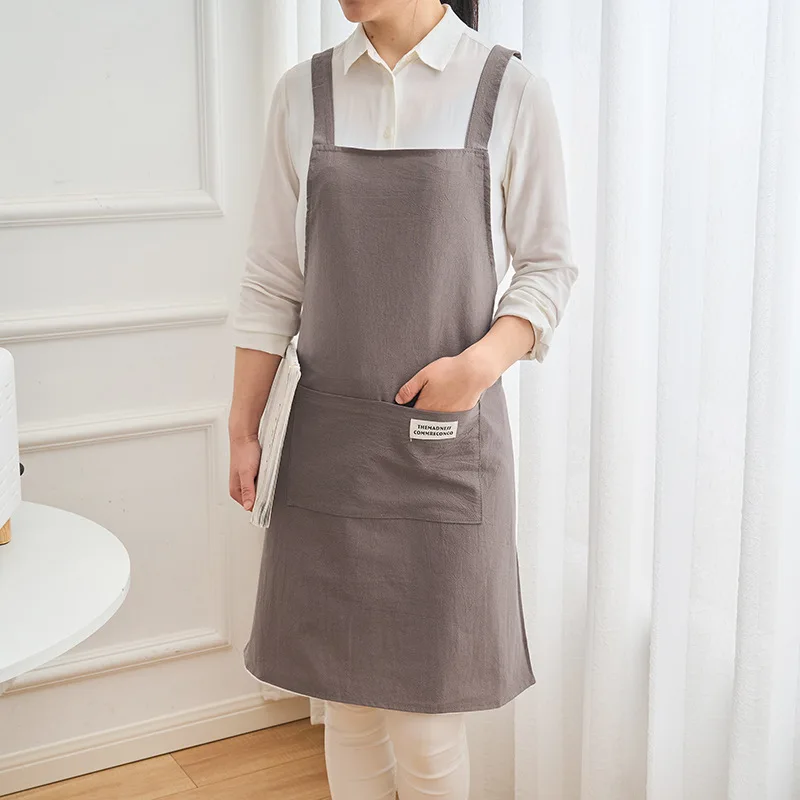 Simplified Korean version apron  kitchen and home use new cooking and catering men's oil proof and women's work clothes