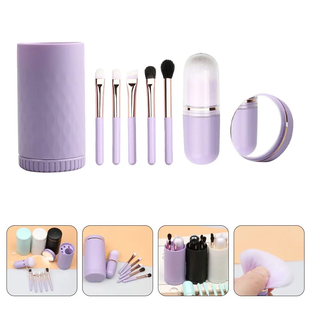 

Foundation Brush Makeup Set Portable Brushes Travel for Violet Women's