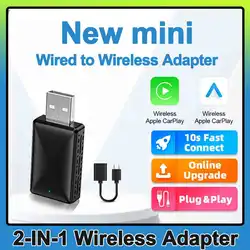 NOWY bezprzewodowy adapter CarPlay Android Auto Smart Mini Box Plug And Play WiFi Szybkie połączenie Uniwersalny dla Toyoty