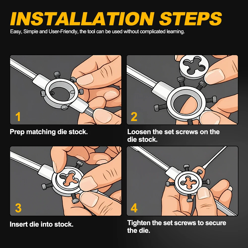나사 탭 및 원형 다이 세트 HSS 나사 탭 BSW 5/32-32 3/16-24 1/4-20 5/16-18 1/2-12 5/8-11, 플러그 탭 수공구 2 개