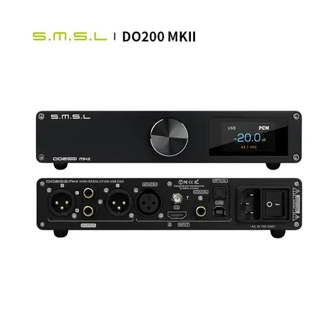 SMSL DO200 MKII Ljud-DAC ES9068AS*2 XMOS XU316 Bluetooth 5.1 MQA Fullständig avkodning OPA1612*5 Op-amp DSD512 768KHZ 32-bitars CD-dekoder 12 best sales julafton - №10