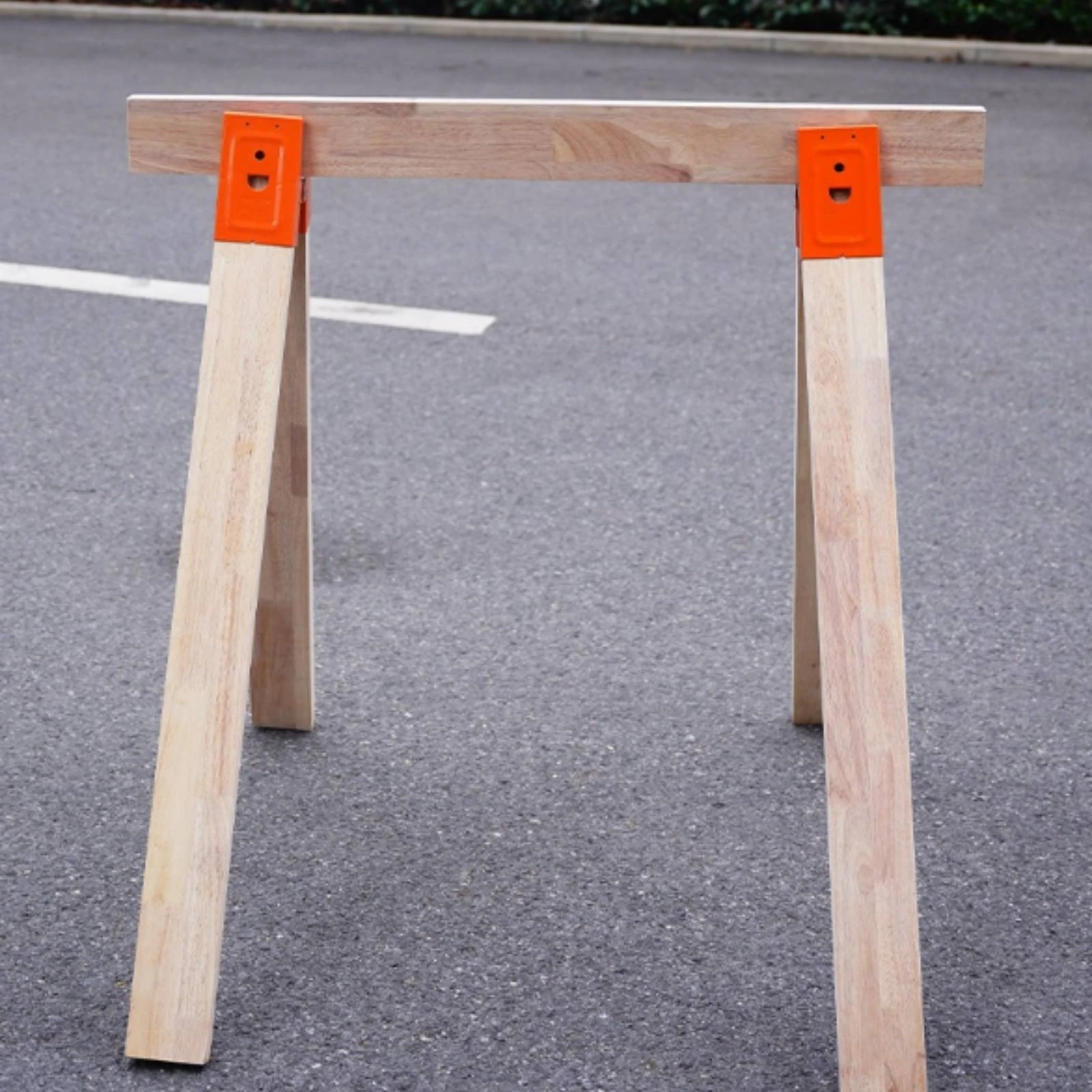 Steel Sawhorse Clamp Heavy-Duty Woodworking Board Clamp Space-Saving for Woodworkers, Home Workshop, Garage