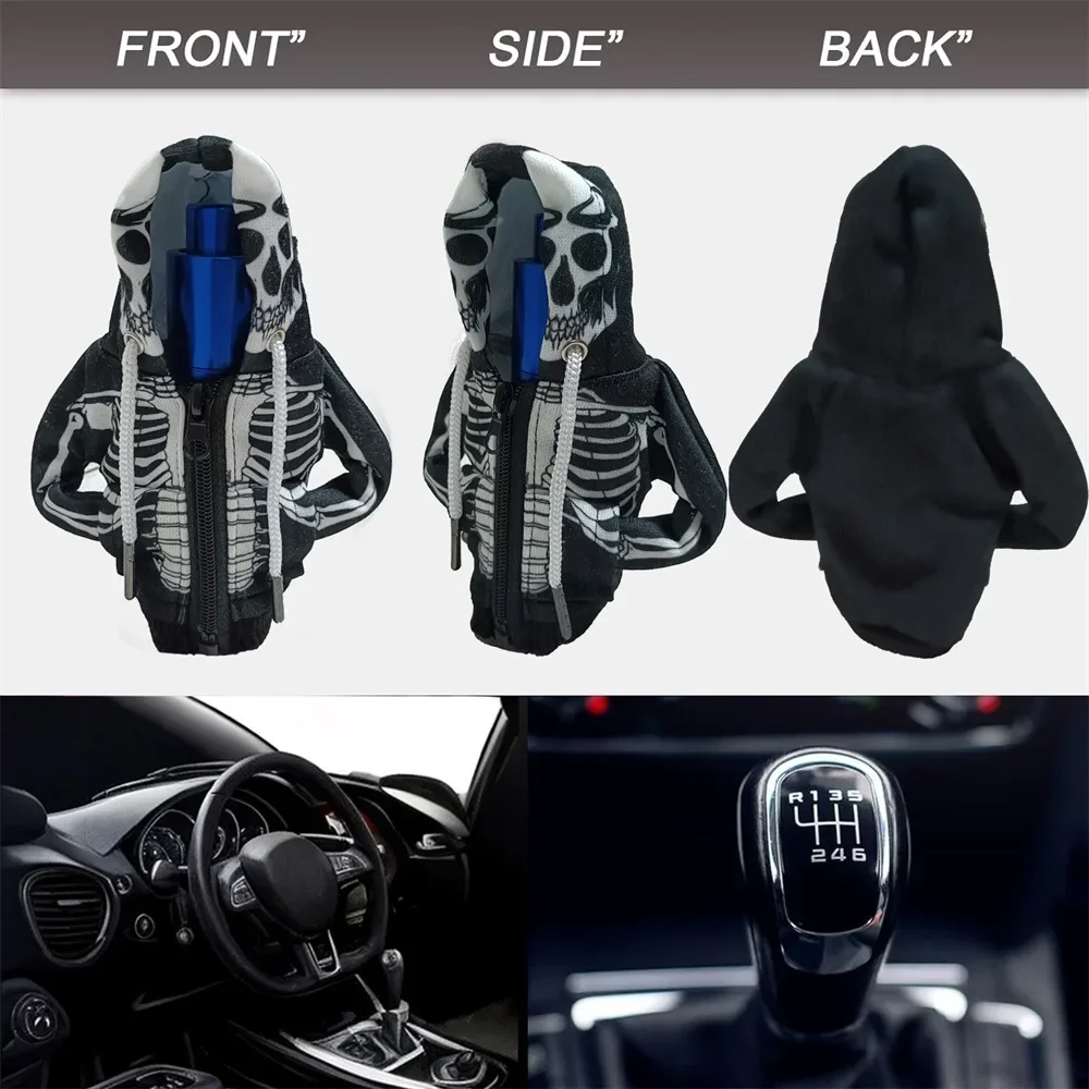 Creative Gear Shift Cover, Gear Lever Protection Handle Cover, Universal, Personalized, Fashionable Hooded Sweatshirt,  Interior