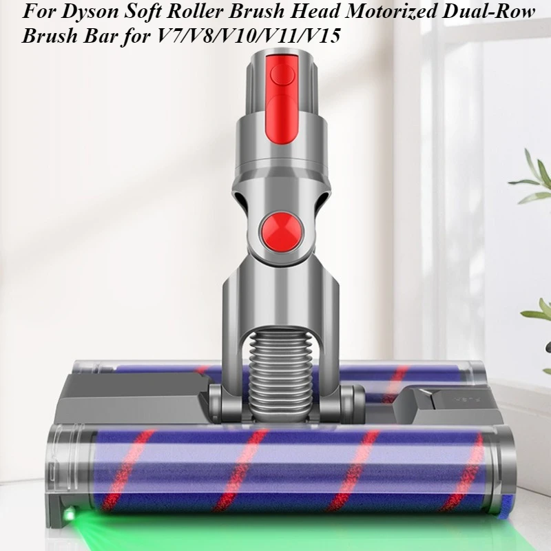 

For Dyson Soft Roller Brush Head Motorized Dual-Row Brush Bar for V7/V8/V10/V11/V15, Gentle on Hard Floors