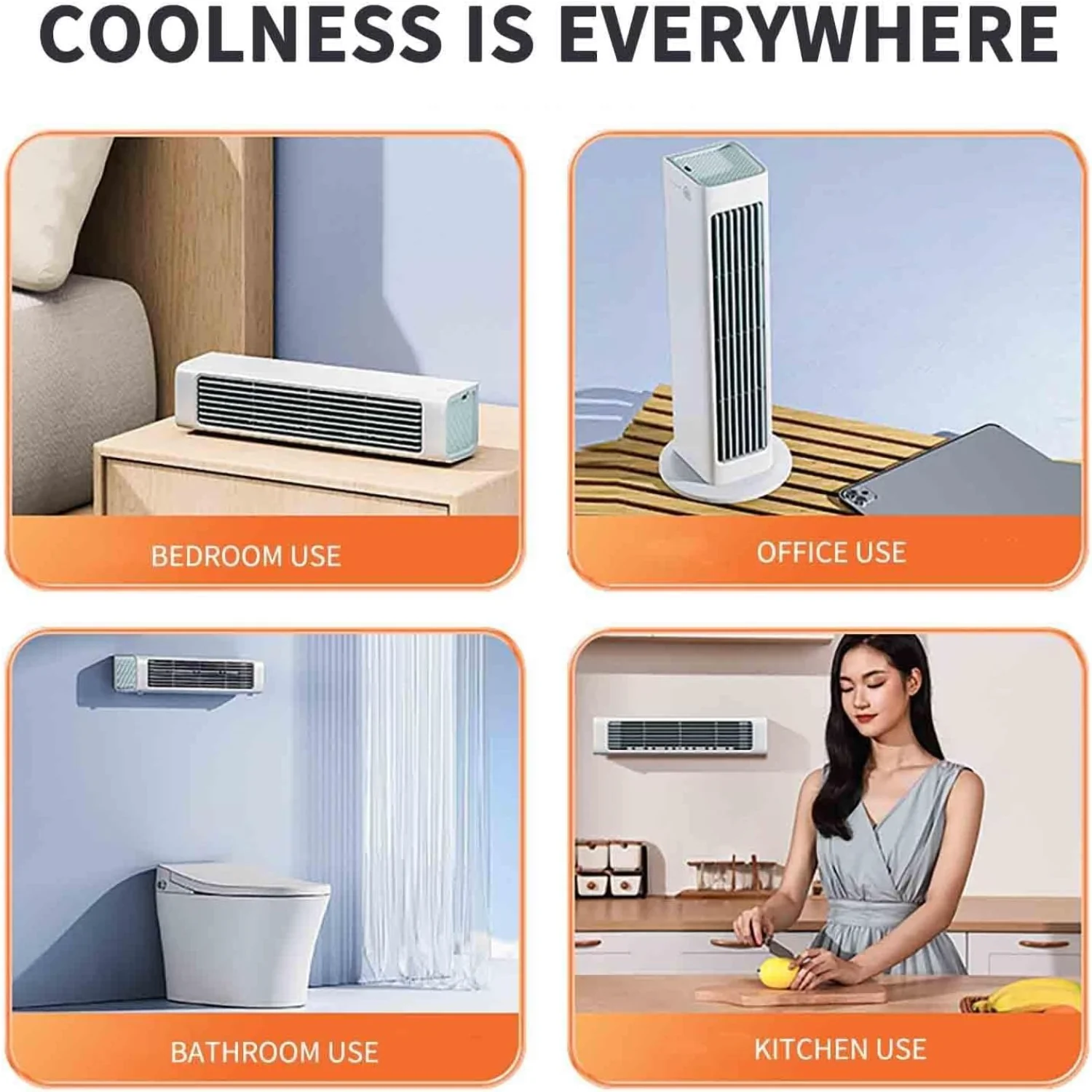 مروحة برج التبريد، مراوح البرج التي تفجير الهواء البارد، مروحة الوقوف لغرفة النوم مع 60 ° ، مراوح البرج تتأرجح هادئة للداخل، السرير