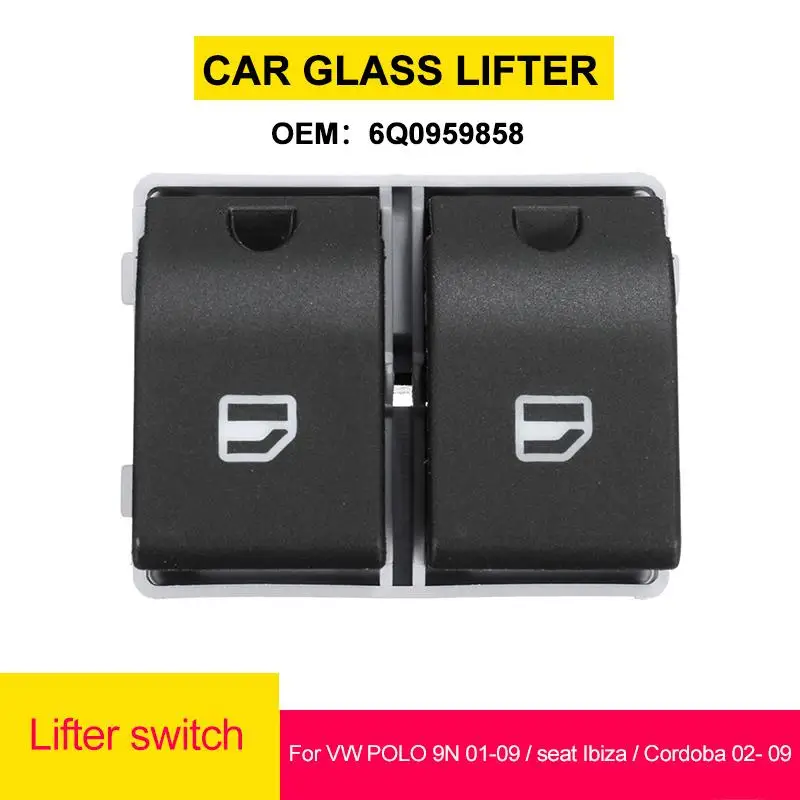 

Car Glass Lifter Electric Switch Button Door Window Glass Switch For VW POLO 9N 01-09/ Seat Ibiza/ Cordoba 02- 09 Car Accessory