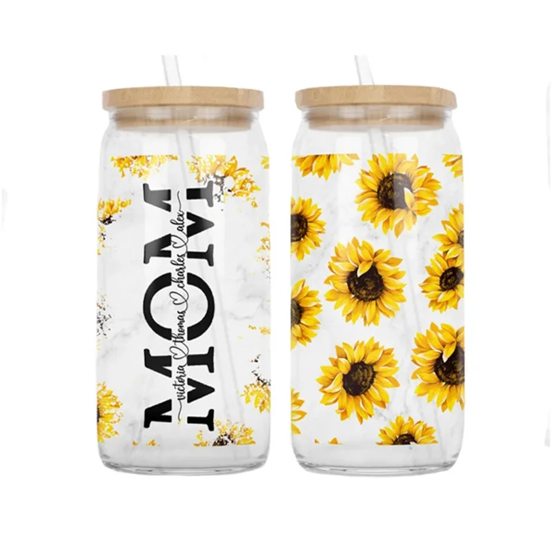 Transfer Sticker UV DTF Squirrel Love Each Other For Wraps 16OZ Glass Cups Bottles DIY Waterproof Easy To Use Custom Decals