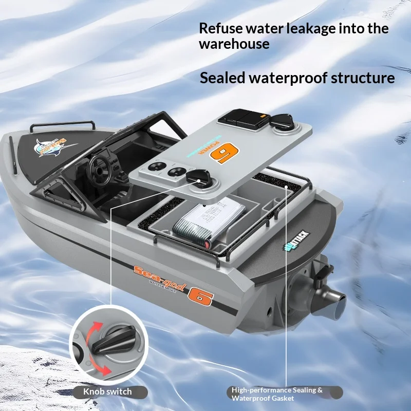 Barca elettrica telecomandata con simulazione di motoscafo ad alta velocità ad alta potenza senza spazzole transfrontaliera con lunga durata