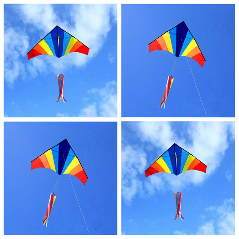 free shipping rainbow kite flying toys outdoor fun large delta kites windsocks kite rainbow high kites kitsurf dragon kite Bendy