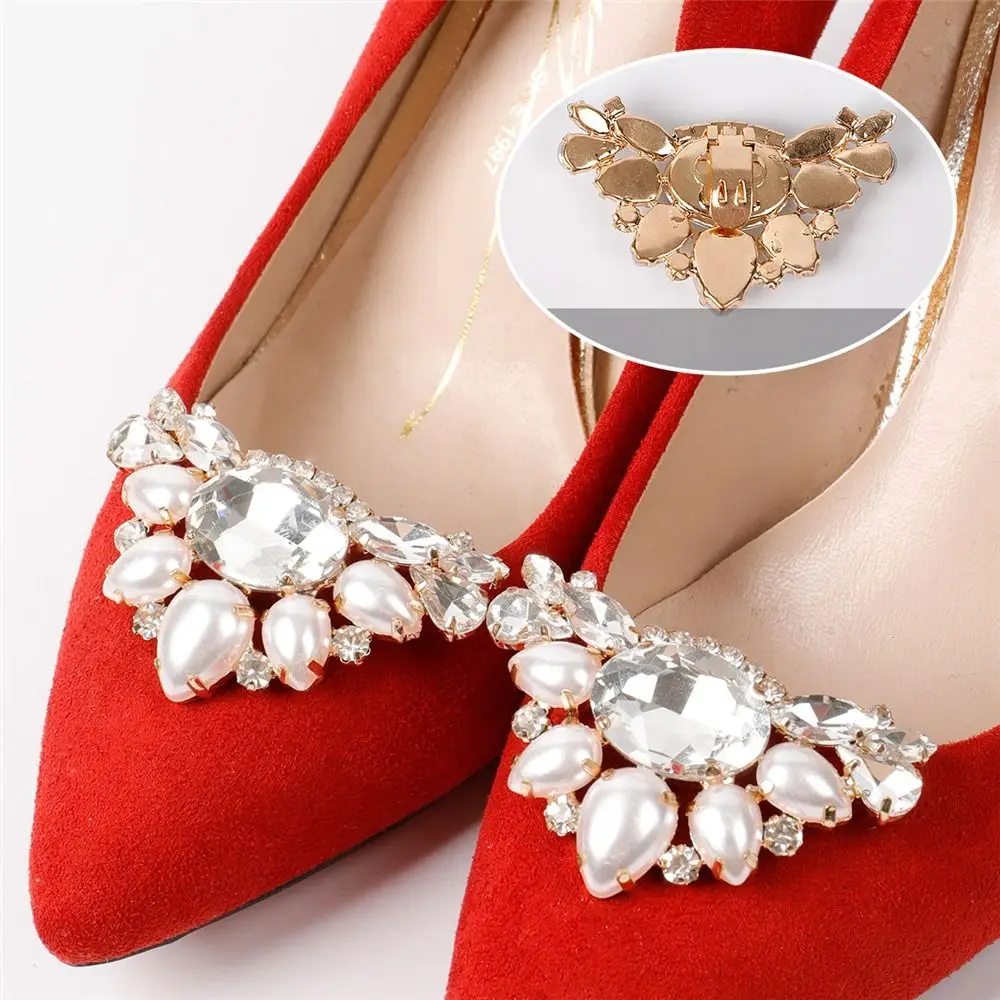 

2pcs Wedding Rhinestones Crystal Bride Shoes Charms Jewelry Shoes Decorations Charm Buckle Shoe Clip