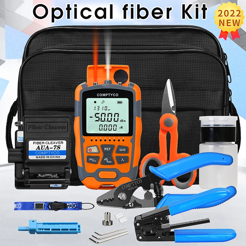 Fth Glasvezel Gereedschapsset AUA-7S Vezel Hakmes AUA-M50/70 4 In 1 Mini Optische Vermogensmeter Met 15Mw Visuele Foutzoeker