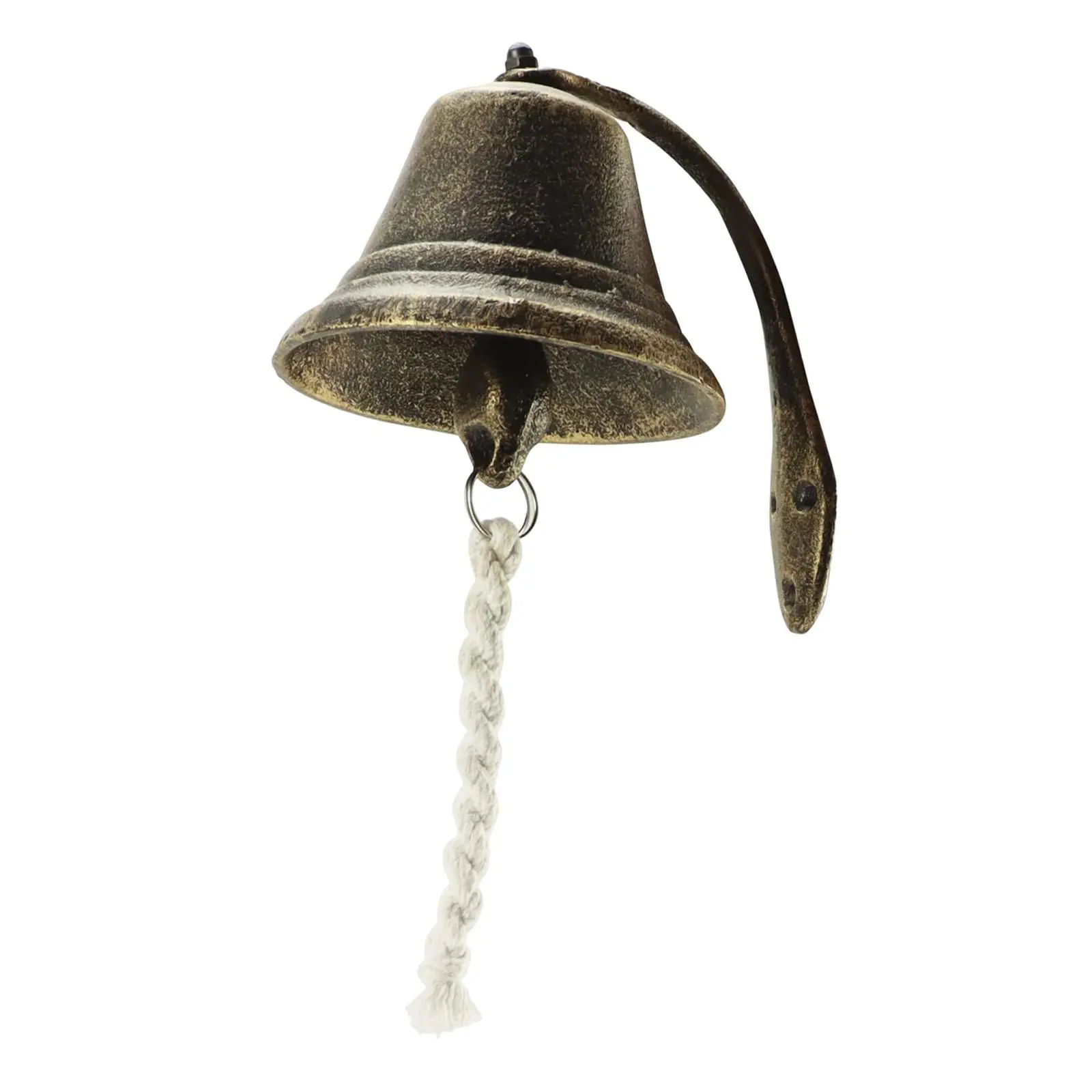 Antique Bronze Cast Iron Door Bell Sturdy Vintage Wall Mount Entry Bell Clear Resonance for Restaurant Office