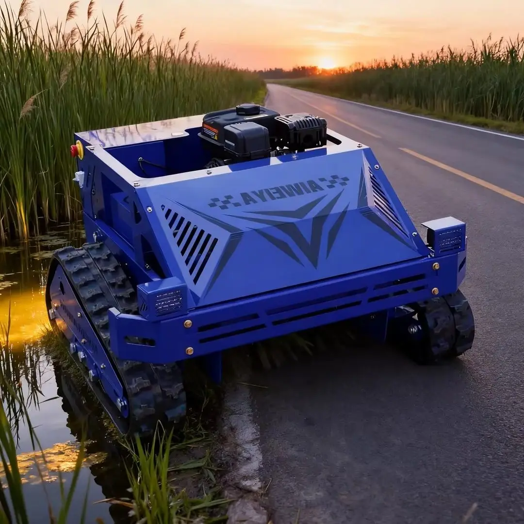 

Customized Household Garden Flail Lawn Mower Remote Control Crawler with Free Blade Accessories and Snow Shovel