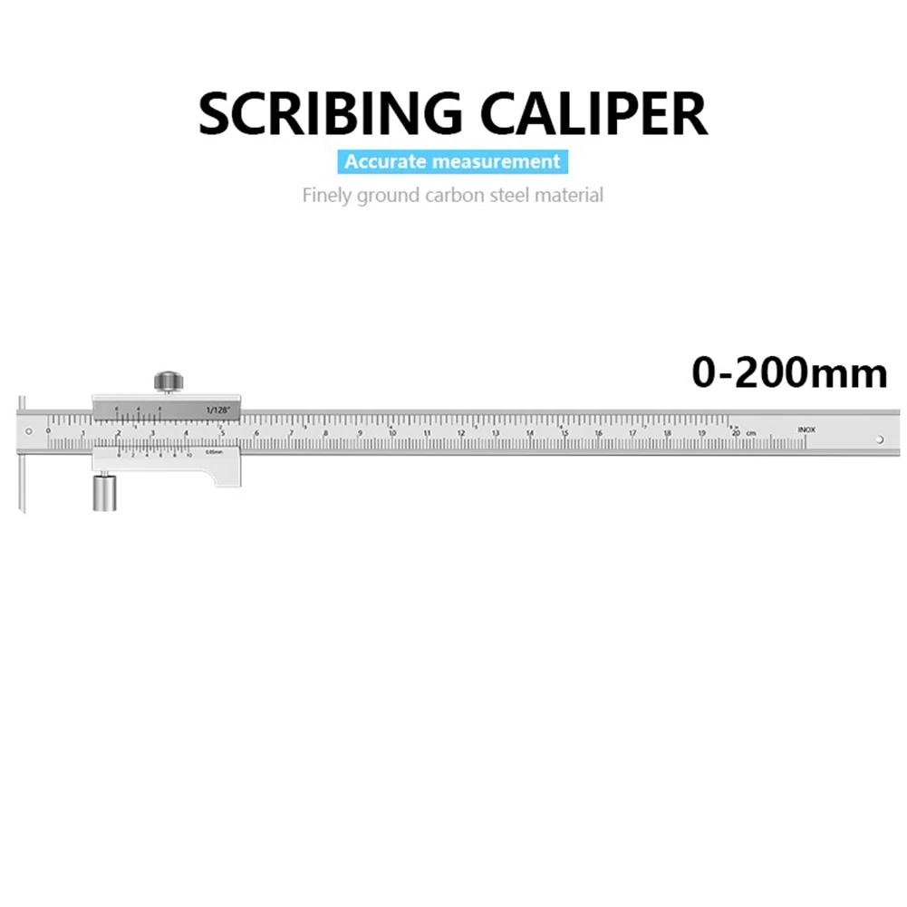 

Caliper Marking Vernier Caliper 0-200Mm 0.05Mm Stainless Steel Parallel Marking Vernier Marking Gauge Measuring Tool