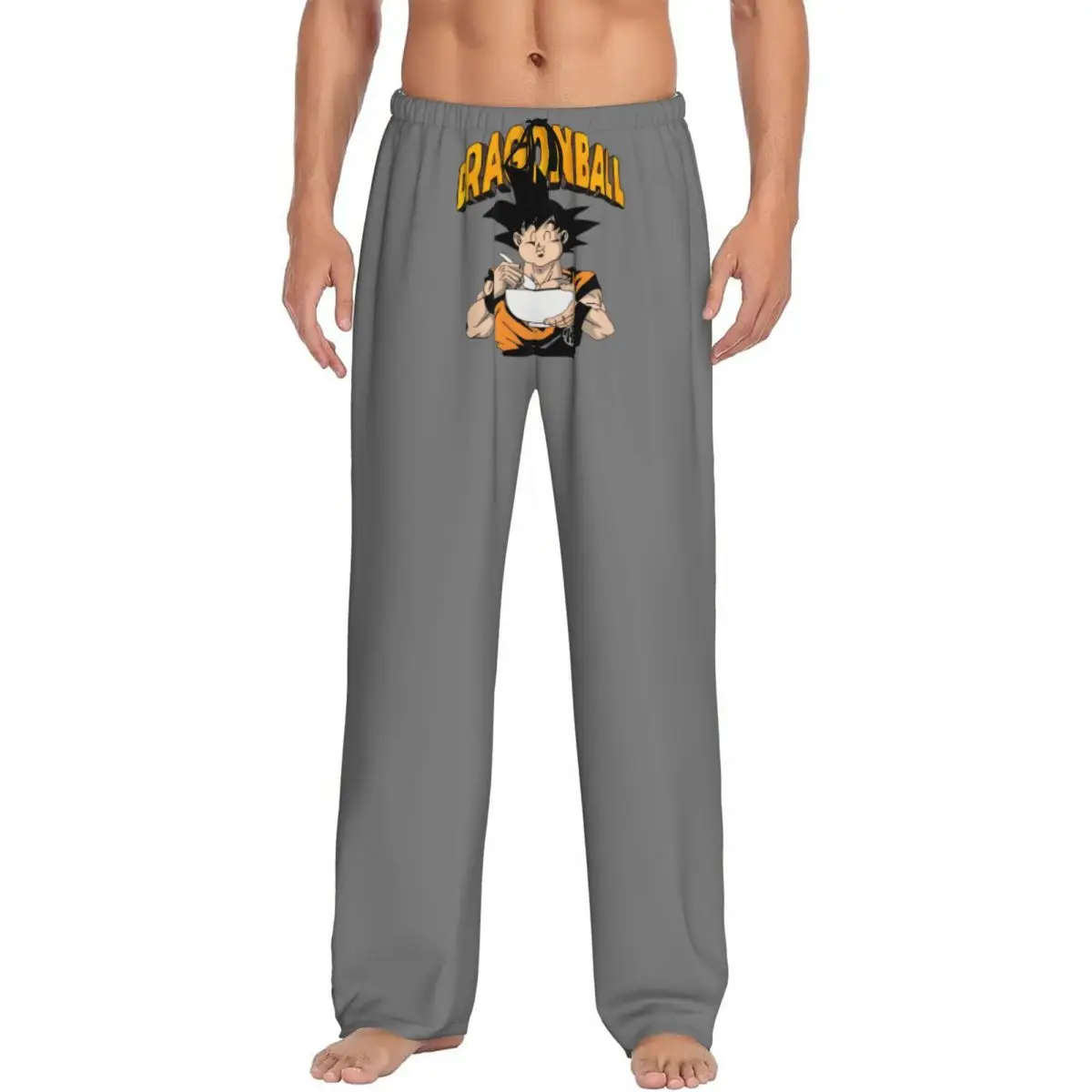 

Мужские пижамные штаны в стиле аниме Гоку на заказ, эластичная одежда для сна с милыми карманами и карманами для сна