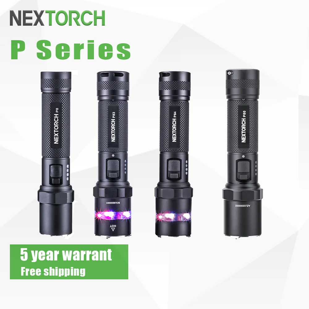 NEXTORCH Rechargeable Tactical Flashlight on-duty flashlight Professional high power flashlight for police outdoor daily use (P)