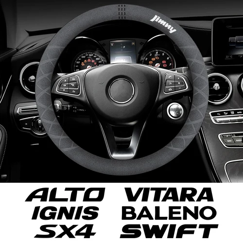Protector para volante de coche, para Suzuki Jimny Swift Grand Vitara Ignis Alto Baleno SX4 Samurai s-cross Celerio Ertiga Ciaz Equator