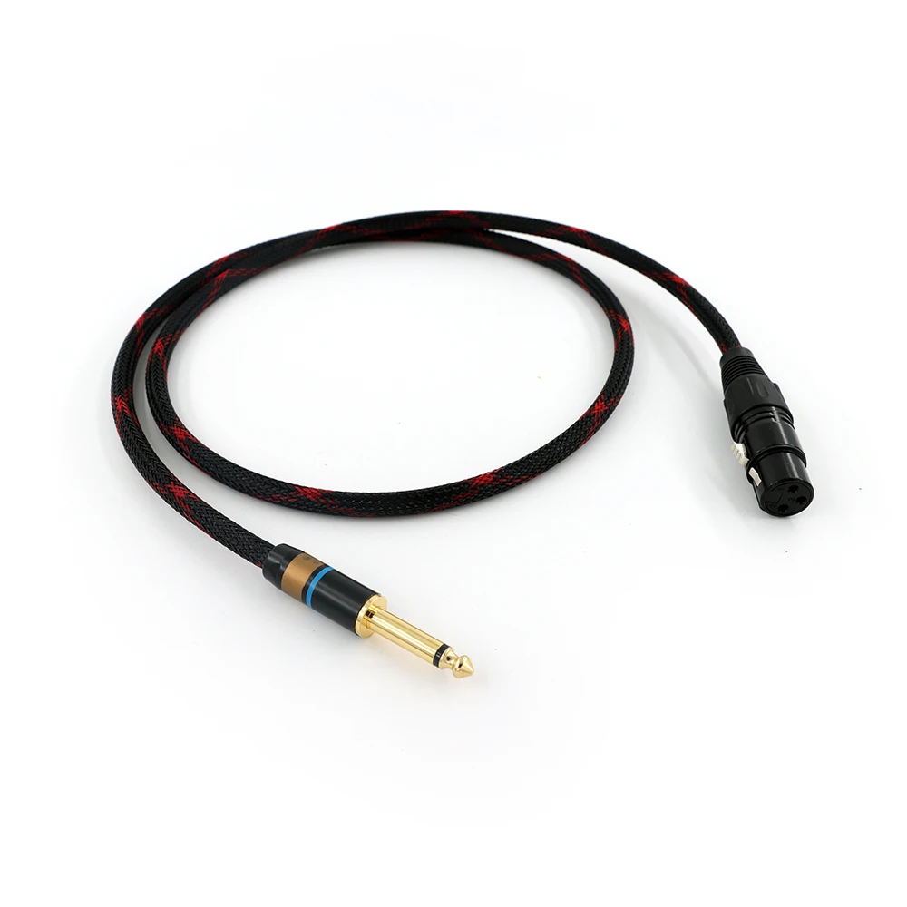 Microfoonkabel Xlr 3-Pins Naar Jack 6.5 Mm Microfoonkabel Aux Koord Trs 6.35 Mm/6.5 Mm Mannelijk Naar Xlr Vrouwelijk Snoer Voor Versterkerversterker