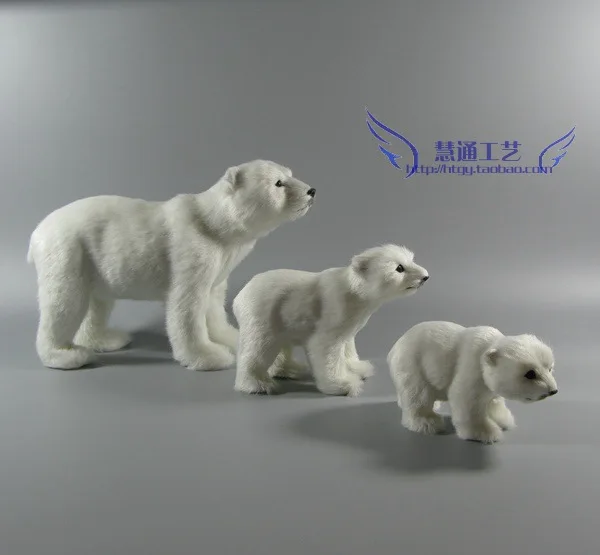 

Simulation Bear Model Plastic&furs Polar Bear Home Desk Decoration Living Room Ornament Toy Gift d0660