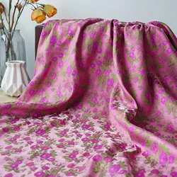 Rural Style Relief Small Floral Jacquard Fabric Exquisite Dress Vest Tablecloth Diy Sewing Fabric