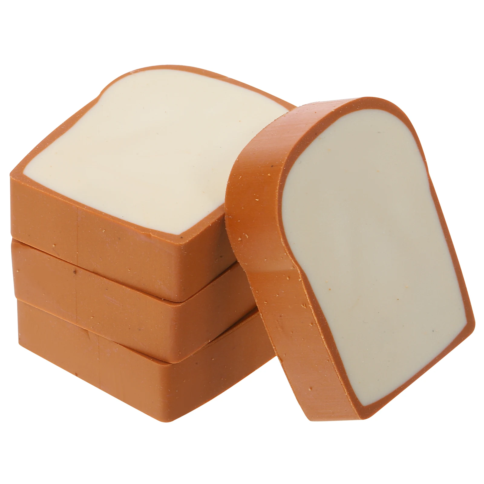 

4Pcs Cartoon Food Erasers Creative Toast Shaped Cute Bread Erasers for Office Drawing Party Supplies Toast Eraser