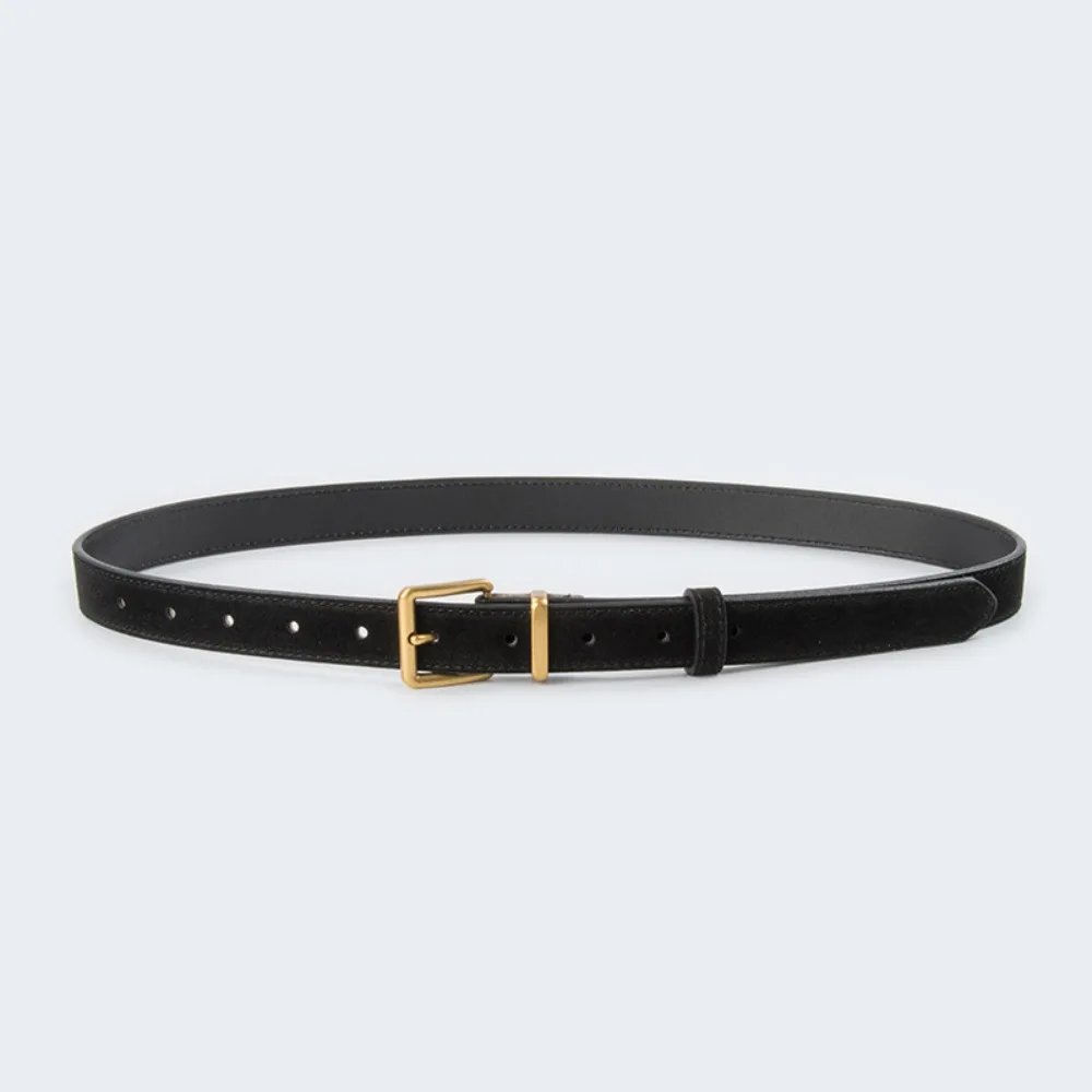 

Fashion Luxury Design Suede Leather Belt Trendy Versatile Pin Buckle Waistband Casual Business Waist Strap Gifts