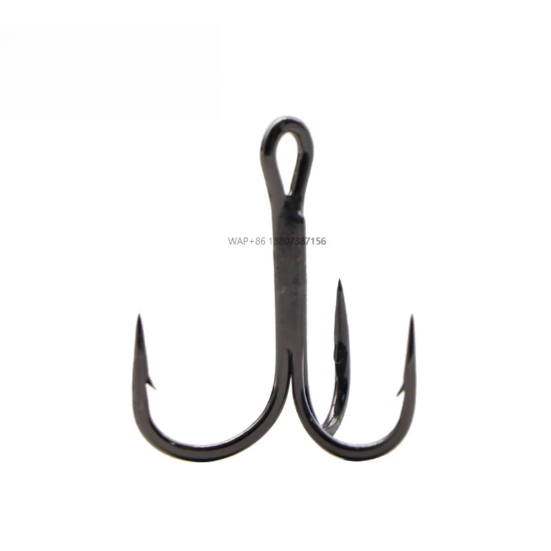 

1000pcs Overturned Treble Hook High Carbon Steel Black Fishing Hook for Lure Triple Hook Fishing Tackle Accessories