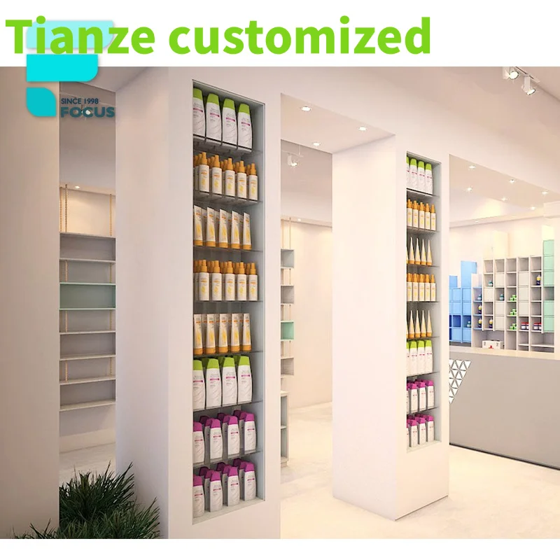 

Customized-EXW Price Pharmacy Equipment Pharmacy Display Rack Pharmacy Glass Shelves Medical Store Wood Counter