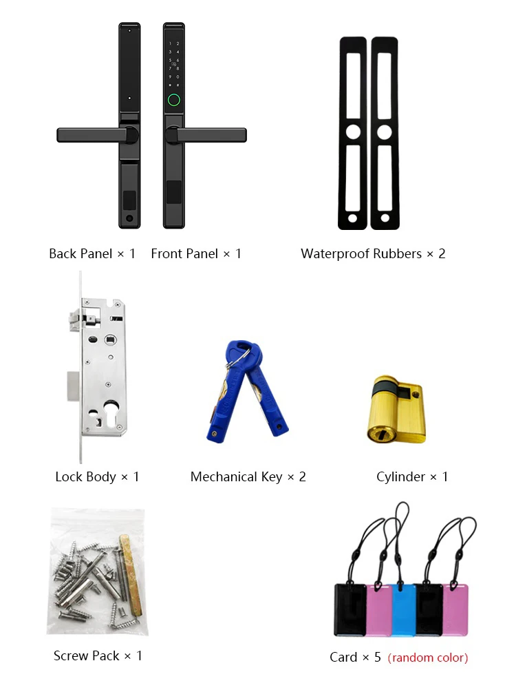 IP65 Wasserdicht cerradura inteligentes wifi Tuya Smart Home Fingerprint Digitale Smart Outdoor Türschloss für Aluminium Türen – Detail 8