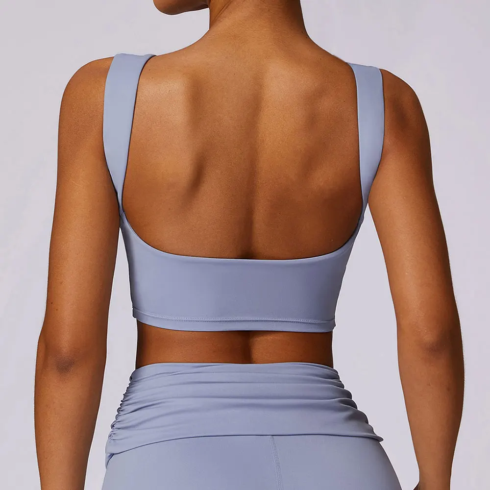 Sutiãs esportivos à prova de choque para mulheres, Yoga Top, Ginásio Running, Fitness, Workout Underwear, Sportswear feminino, Colete alto, de secagem rápida