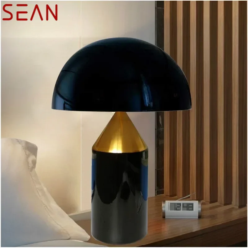 مصباح مكتبي حديث من SEAN بتصميم إبداعي على شكل فطر بجانب السرير مصباح طاولة LED داخلي للمنزل