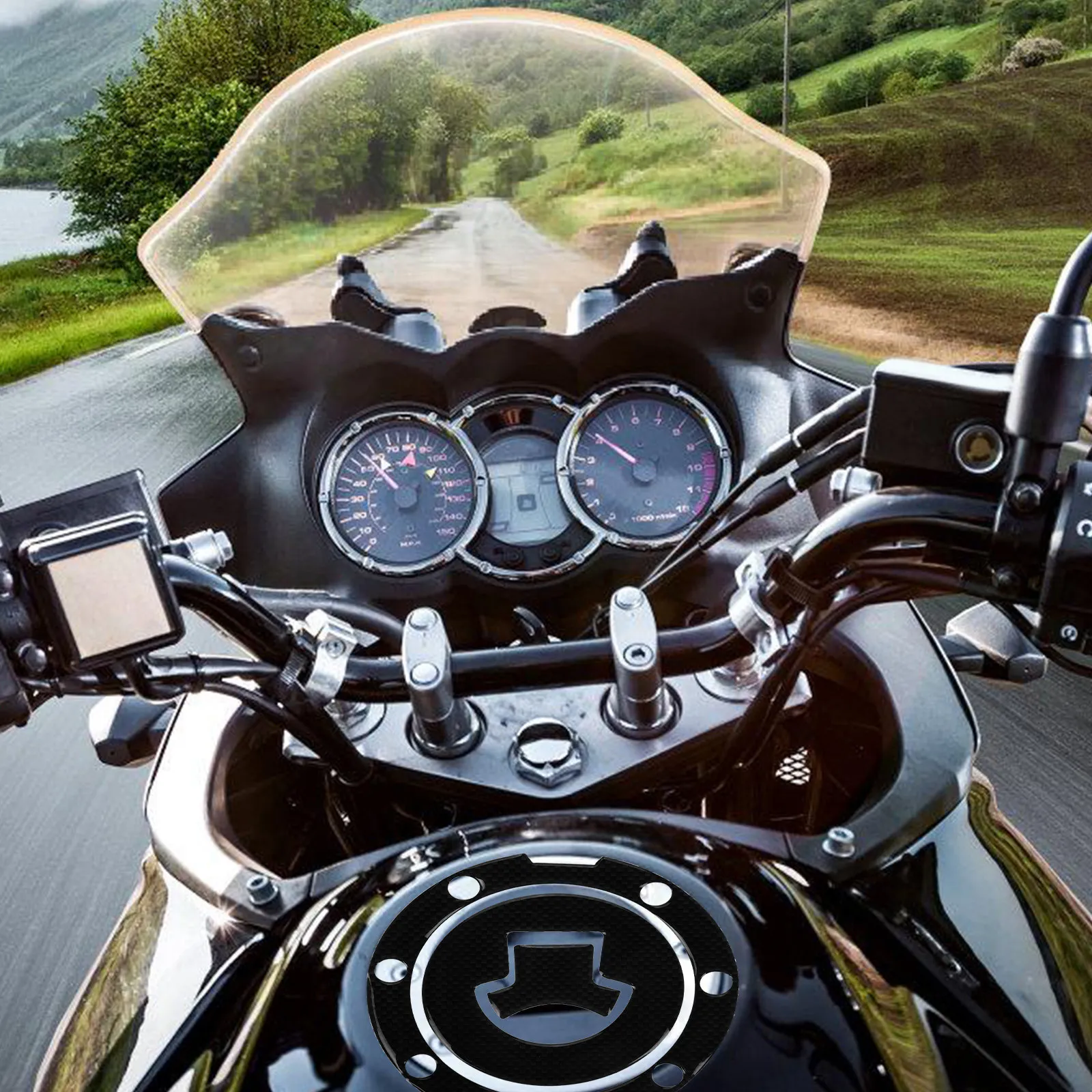 Motorbike Fuel Tank Cap Stickers Motorcycle Body Decal Decor Compatible Cb400 Cb1300 1000rr 600r Scratch Resistant