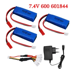 Batteria 2S per wltoys k989 Batteria di ricambio 7.4V 600mAh Lipo Batteria per WLtoys K969 K979 K989 K999 P929 P939 RC Auto Pezzi di ricambio