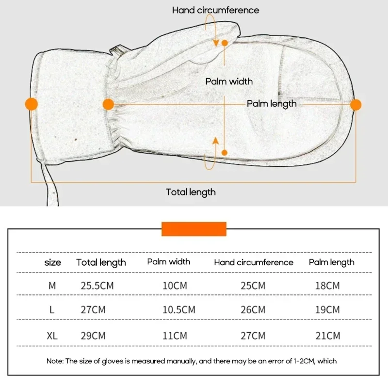 Winter Ski Gloves Waterproof Touch Screen Thermal Thick Snow Gloves Men Women Snowmobile Warm Mittens Outdoor Ski Gloves - view 6