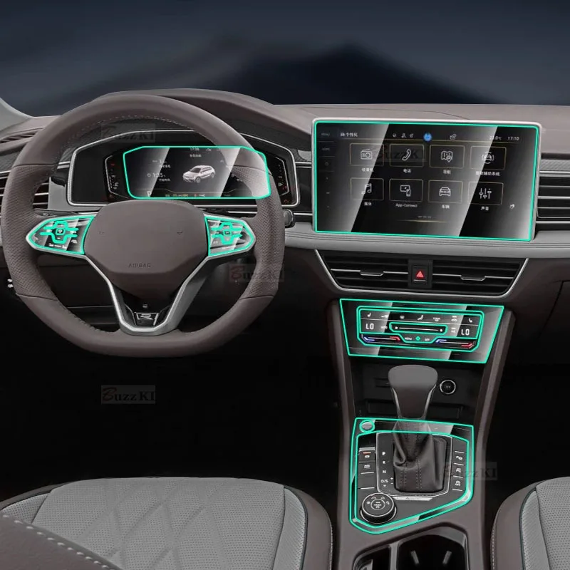 For 2023 VOLKSWAGEN Tiguan T-Cross Navigation Central Control Car Film Interior Accessories TPU Transparent Protector Film Refit