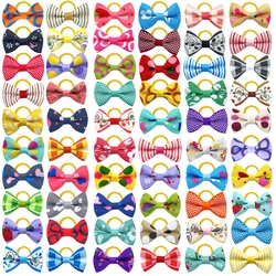 100pcs Handmade Pet Dog Hair Bows for Puppy Small Dogs Grooming Bows Dog Hair Accessories Pet Supplies for Dogs Wedding Party