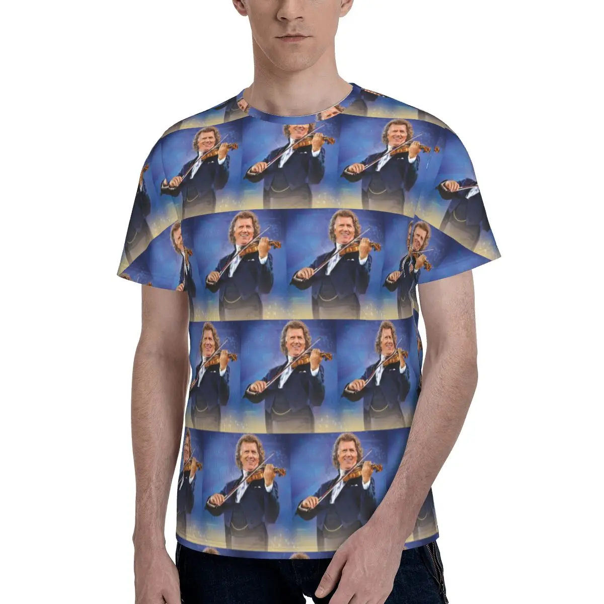 Camiseta Andre Rieu Best Of Andre Rieu para hombre, camisetas de algodón, camisetas de manga corta con cuello redondo, ropa de verano